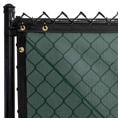 350 Series Commercial PVC Mesh PLUS Fence Windscreen, Forest Green