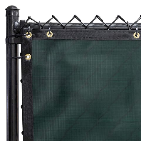 750 Series Commercial Block Privacy Fence Screen, Midnight Green