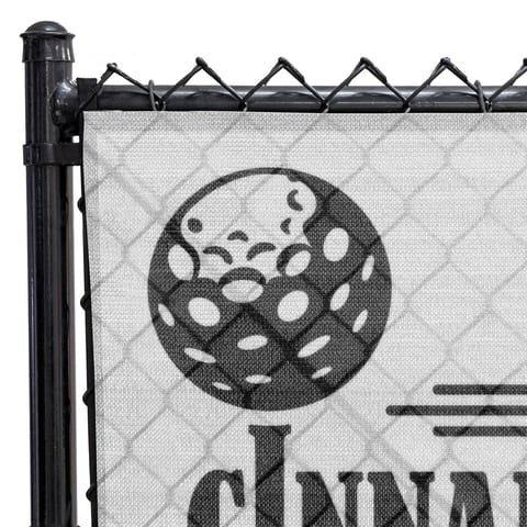 150 Series Basic Logo Printed Fence Screen, Alpine White