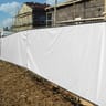 400 Series Commercial Block Solid Vinyl Fence Privacy Screen, Alpine White