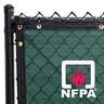 911 Series FlameBlock Fire-Retardant Fence Screen, Forest Green