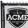 111 Series Builder Logo Roll Printed Fence Screen, Alpine White